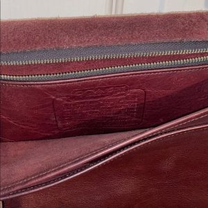Red vintage coach bag